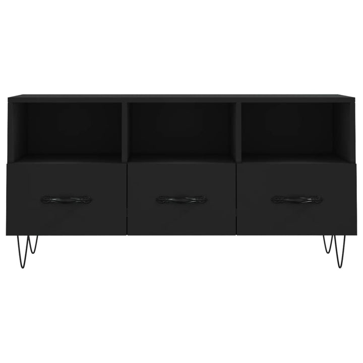 tv-bord 102x36x50 cm konstrueret træ sort