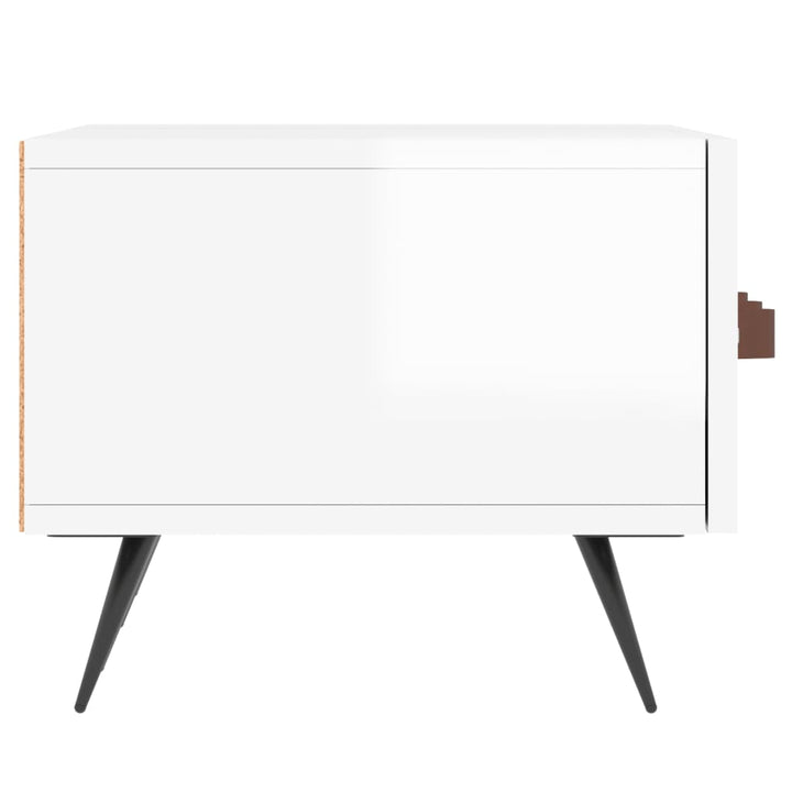 tv-bord 150x36x30 cm konstrueret træ hvid højglans