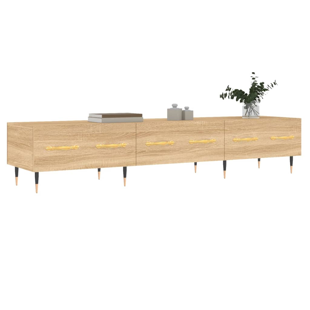 tv-bord 150x36x30 cm konstrueret træ sonoma-eg