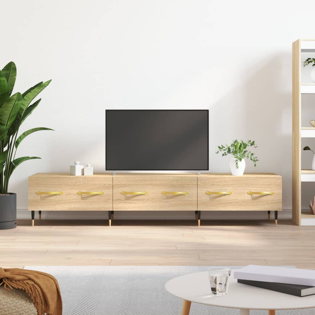 tv-bord 150x36x30 cm konstrueret træ sonoma-eg