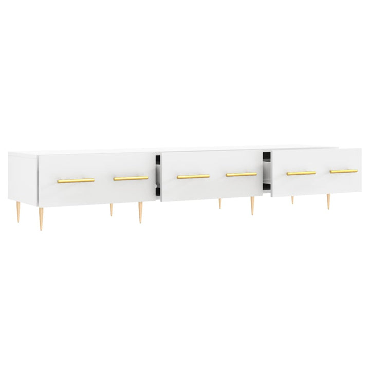 tv-bord 150x36x30 cm konstrueret træ hvid