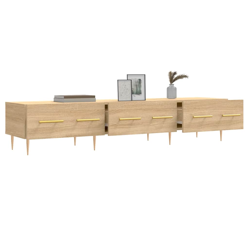 tv-bord 150x36x30 cm konstrueret træ sonoma-eg