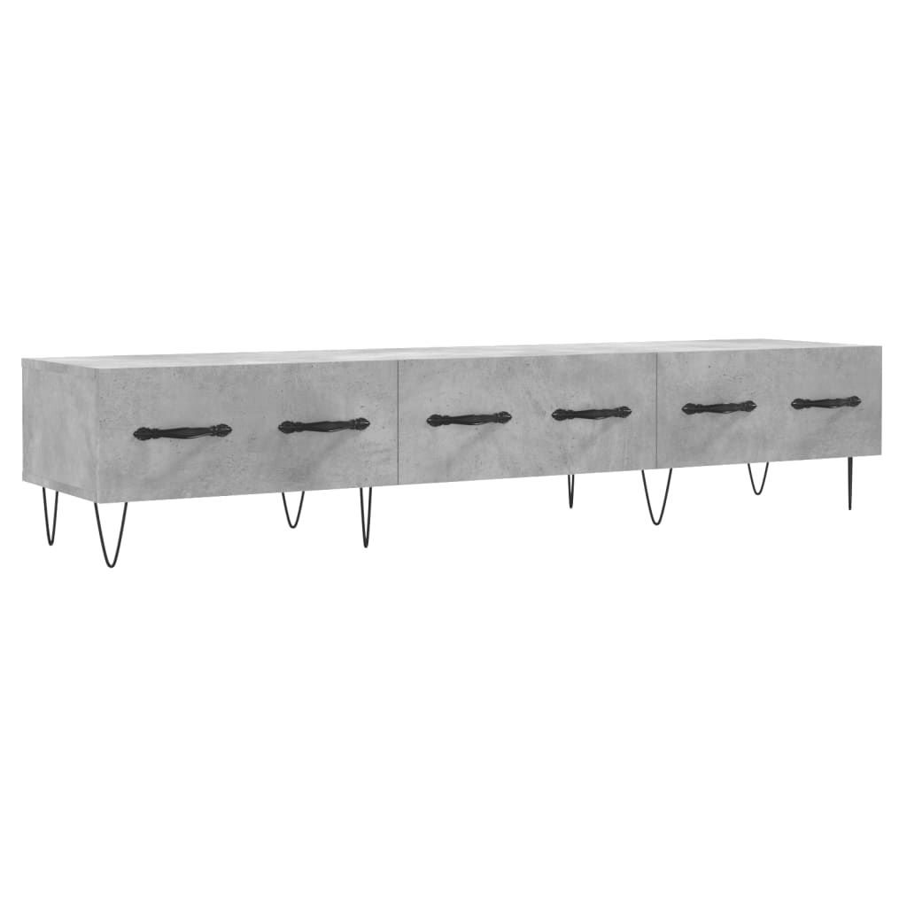 tv-bord 150x36x30 cm konstrueret træ betongrå