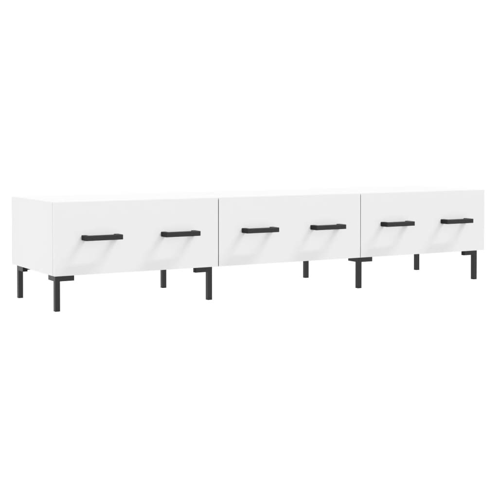 tv-bord 150x36x30 cm konstrueret træ hvid