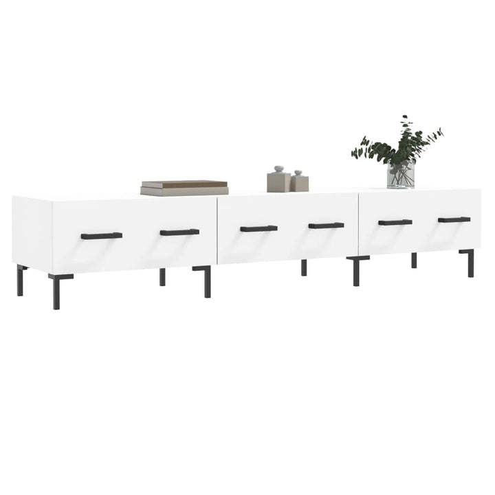 tv-bord 150x36x30 cm konstrueret træ hvid
