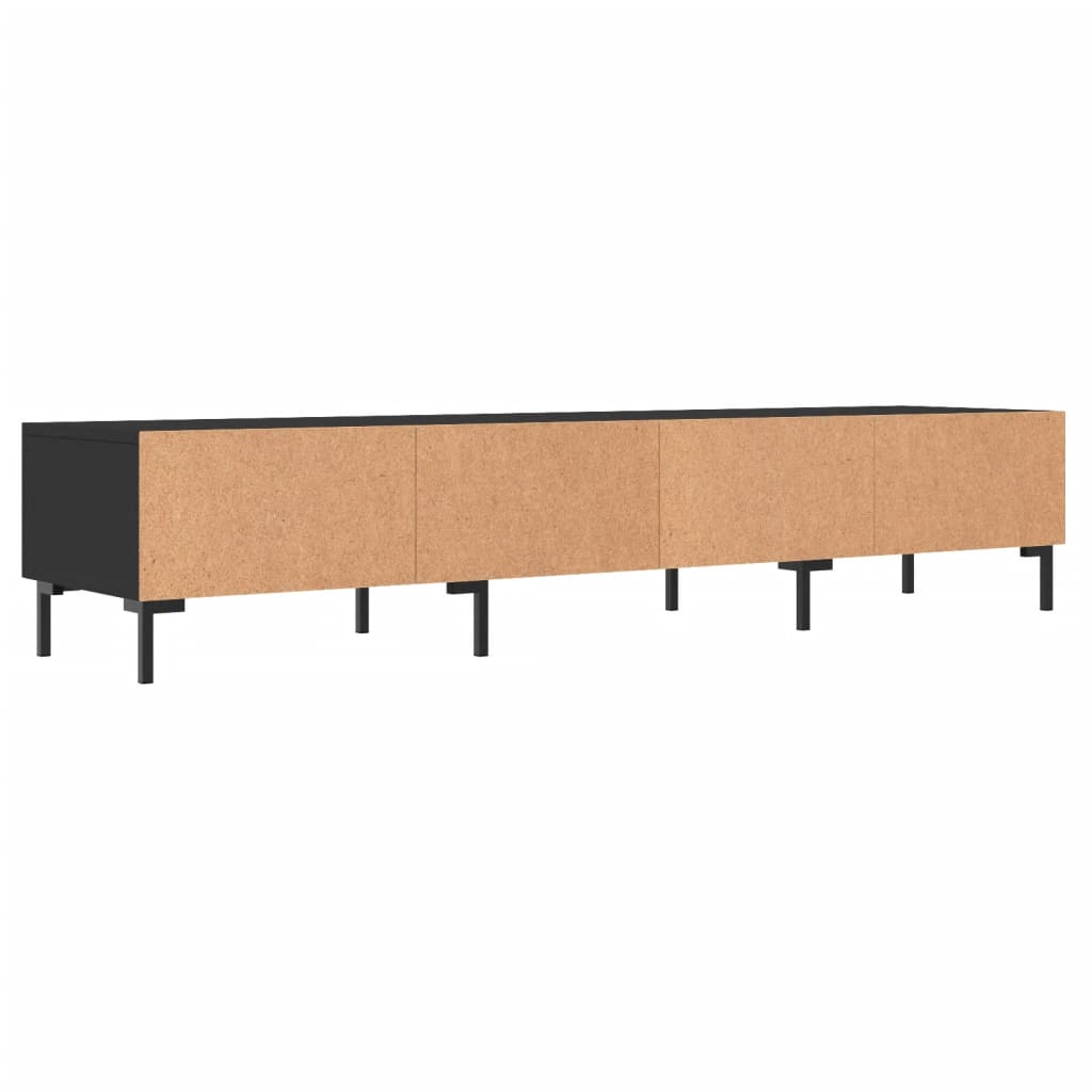 tv-bord 150x36x30 cm konstrueret træ sort