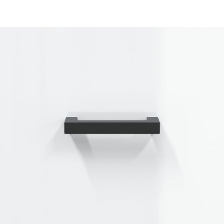 tv-bord 150x36x30 cm konstrueret træ hvid højglans