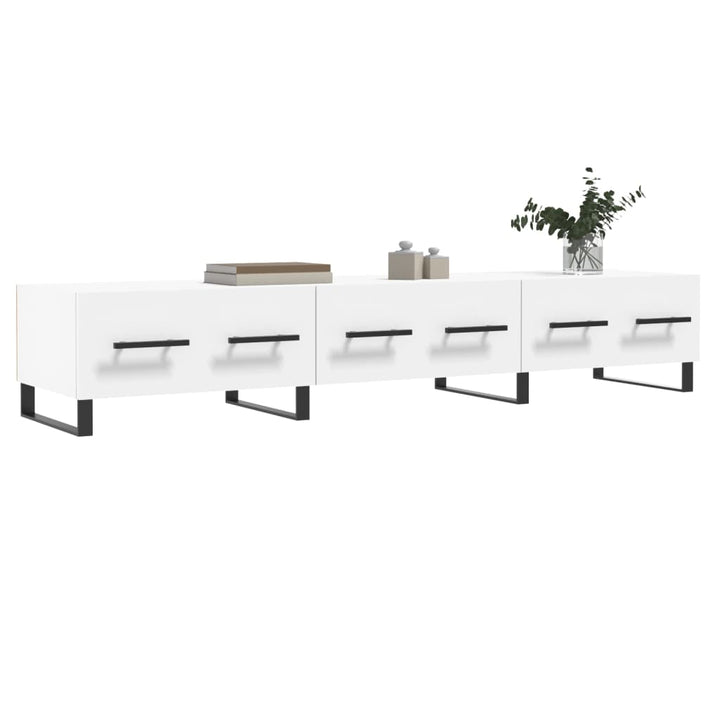 tv-bord 150x36x30 cm konstrueret træ hvid