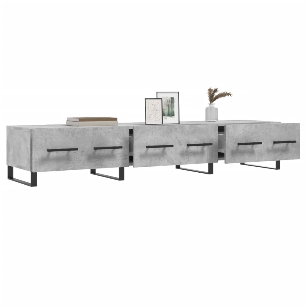 tv-bord 150x36x30 cm konstrueret træ betongrå
