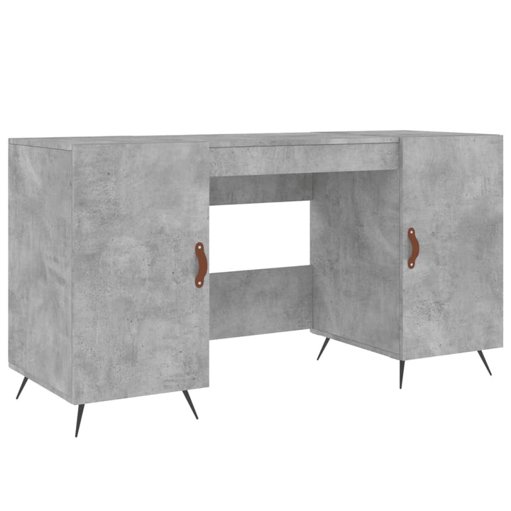 skrivebord 140x50x75 cm konstrueret træ betongrå