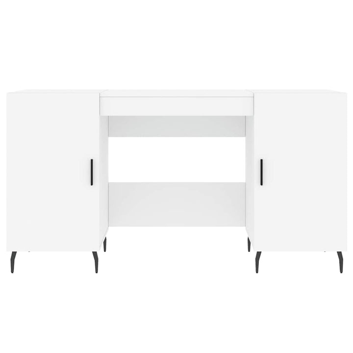skrivebord 140x50x75 cm konstrueret træ hvid