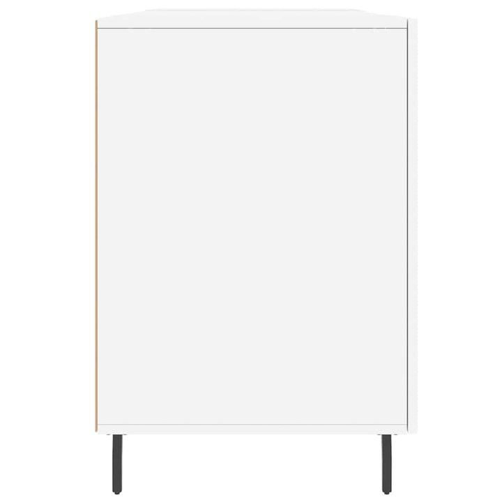 skrivebord 140x50x75 cm konstrueret træ hvid