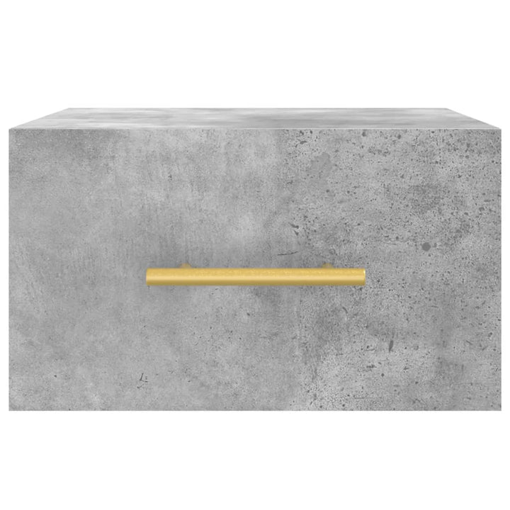 væghængte sengeborde 2 stk. 35x35x20 cm betongrå