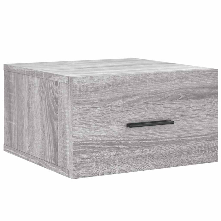 væghængte sengeborde 2 stk. 35x35x20 cm grå sonoma-eg