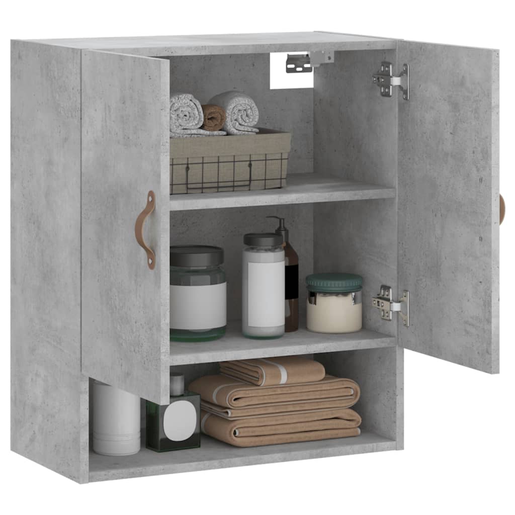 vægskab 60x31x70 cm konstrueret træ betongrå