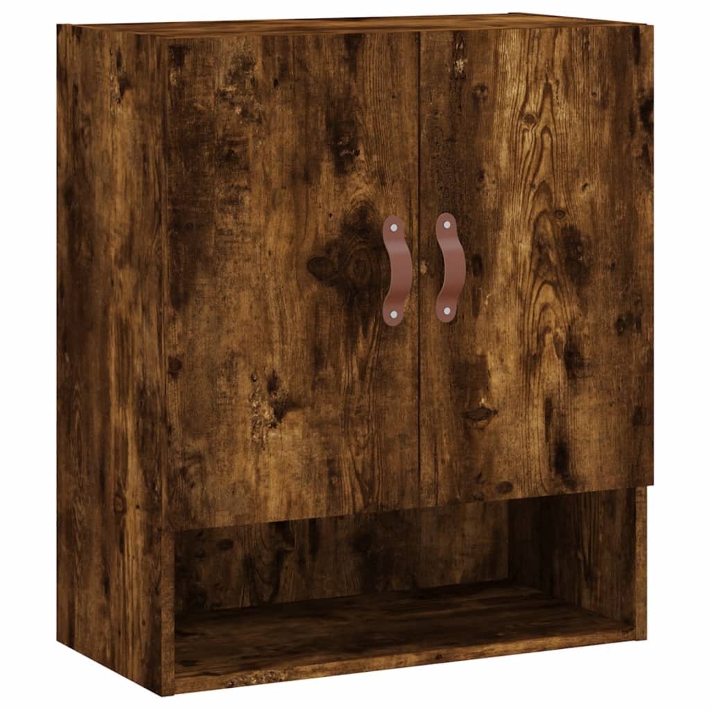 vægskab 60x31x70 cm konstrueret træ røget egetræsfarve