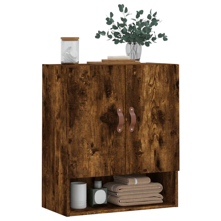 vægskab 60x31x70 cm konstrueret træ røget egetræsfarve