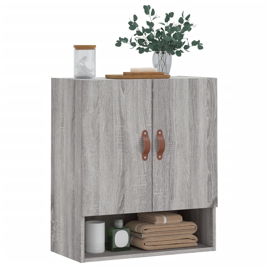 vægskab 60x31x70 cm konstrueret træ grå sonoma-eg