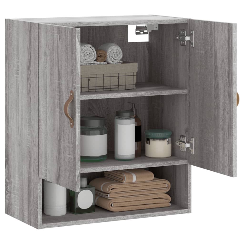 vægskab 60x31x70 cm konstrueret træ grå sonoma-eg
