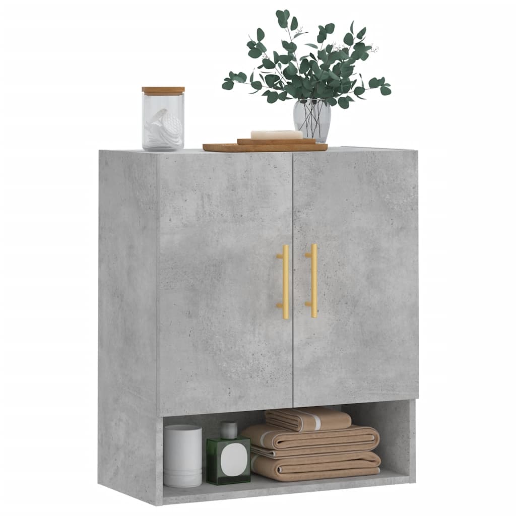 vægskab 60x31x70 cm konstrueret træ betongrå