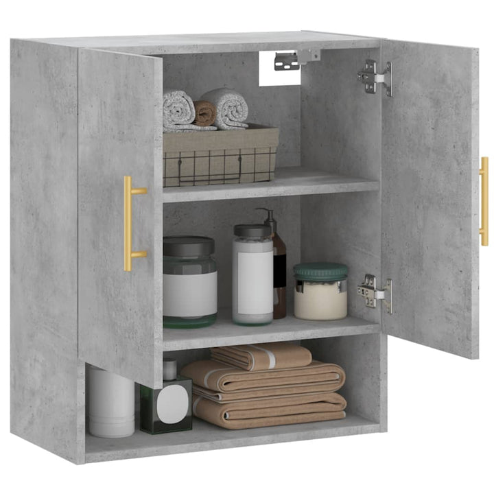 vægskab 60x31x70 cm konstrueret træ betongrå