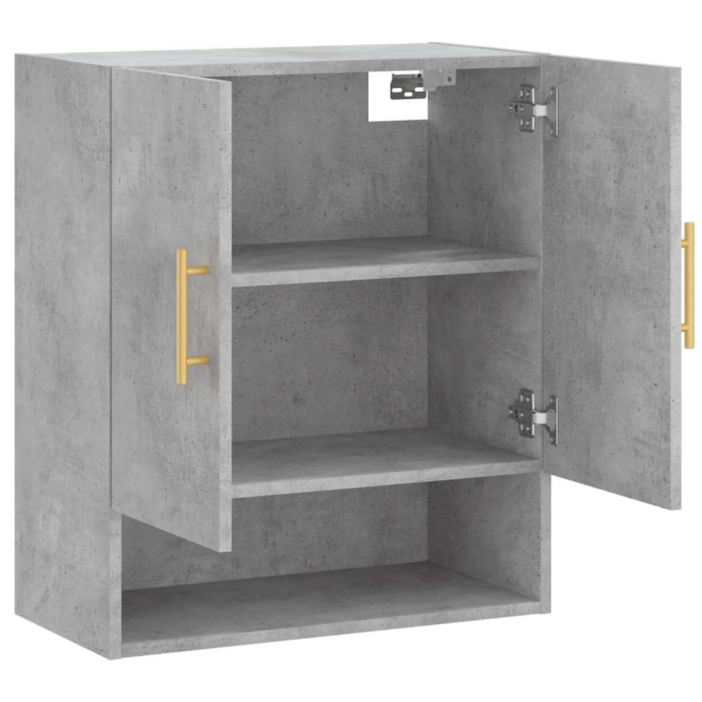 vægskab 60x31x70 cm konstrueret træ betongrå
