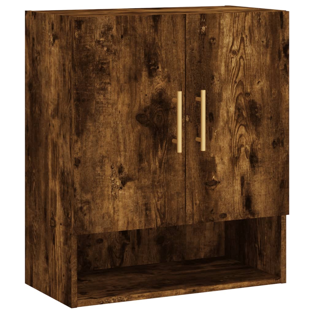 vægskab 60x31x70 cm konstrueret træ røget egetræsfarve