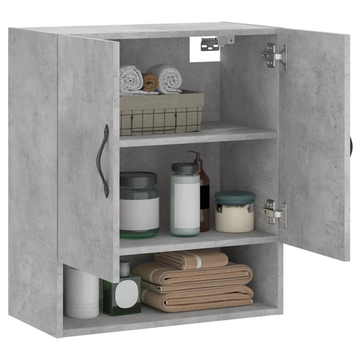 vægskab 60x31x70 cm konstrueret træ betongrå