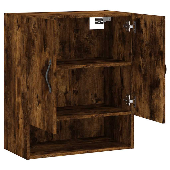 vægskab 60x31x70 cm konstrueret træ røget egetræsfarve
