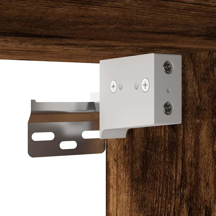 vægskab 60x31x70 cm konstrueret træ røget egetræsfarve