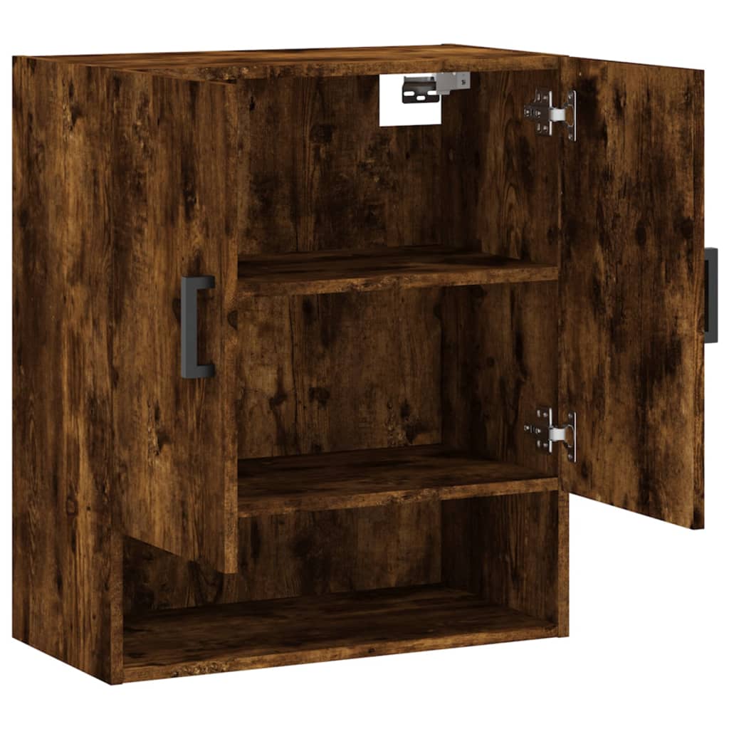 vægskab 60x31x70 cm konstrueret træ røget egetræsfarve