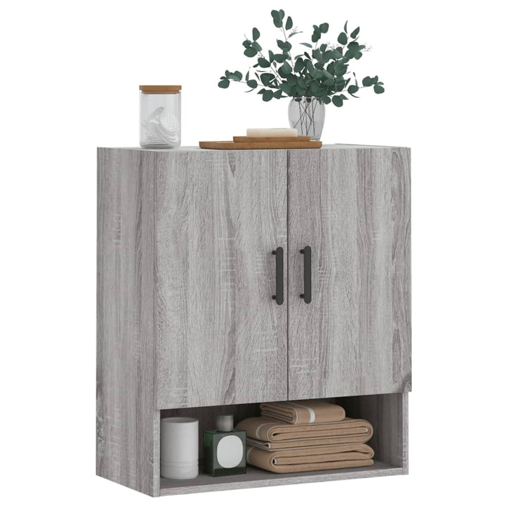vægskab 60x31x70 cm konstrueret træ grå sonoma-eg