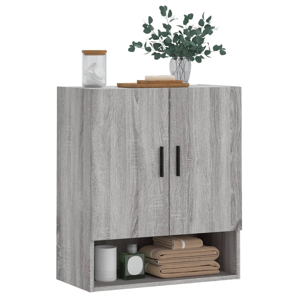 vægskab 60x31x70 cm konstrueret træ grå sonoma-eg