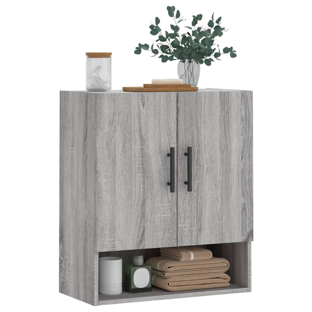 vægskab 60x31x70 cm konstrueret træ grå sonoma-eg