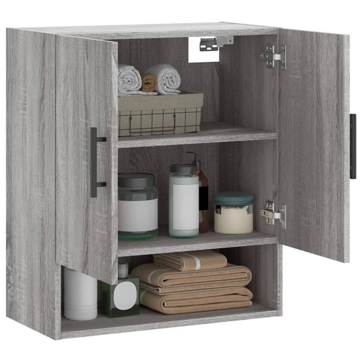 vægskab 60x31x70 cm konstrueret træ grå sonoma-eg