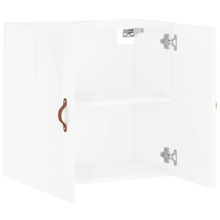 vægskab 60x31x60 cm konstrueret træ hvid højglans