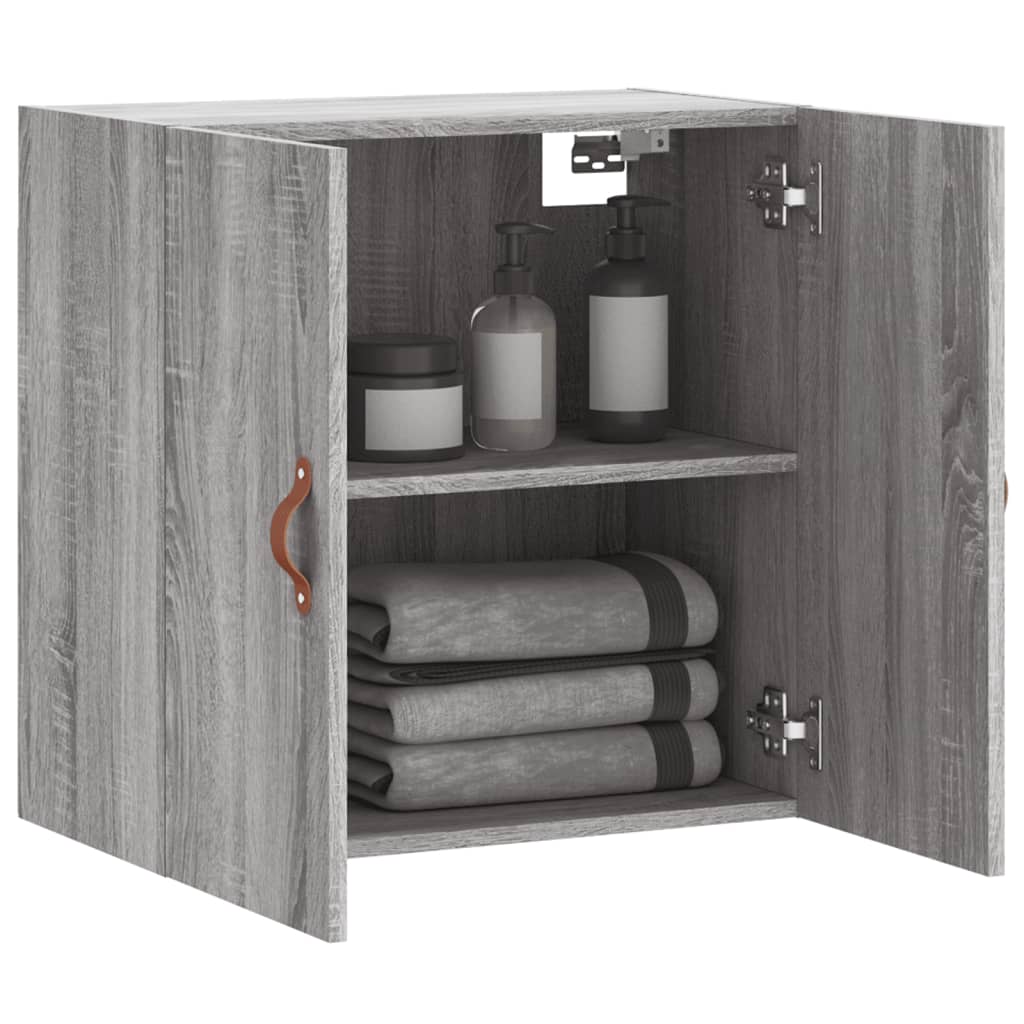 vægskab 60x31x60 cm konstrueret træ grå sonoma-eg
