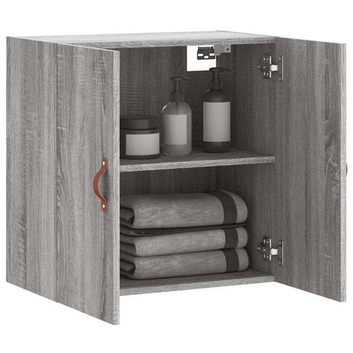 vægskab 60x31x60 cm konstrueret træ grå sonoma-eg