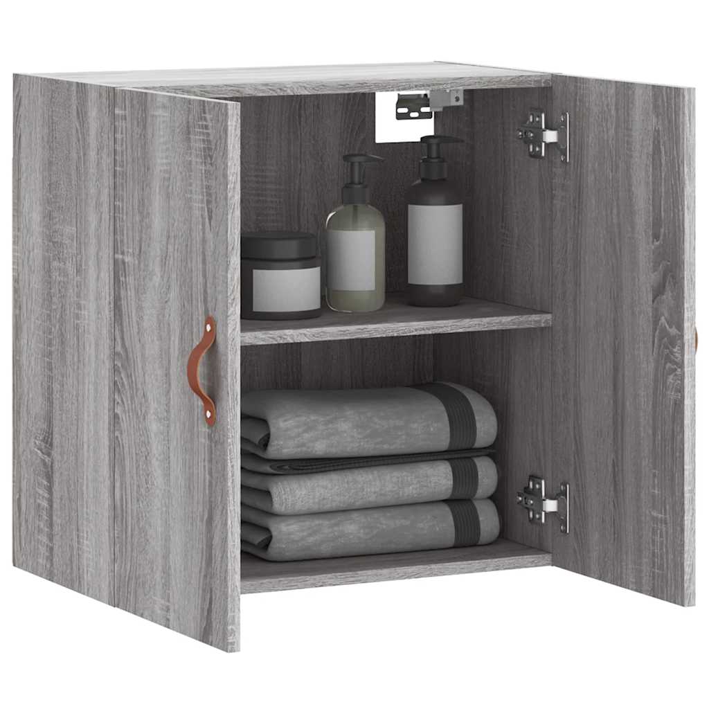 vægskab 60x31x60 cm konstrueret træ grå sonoma-eg