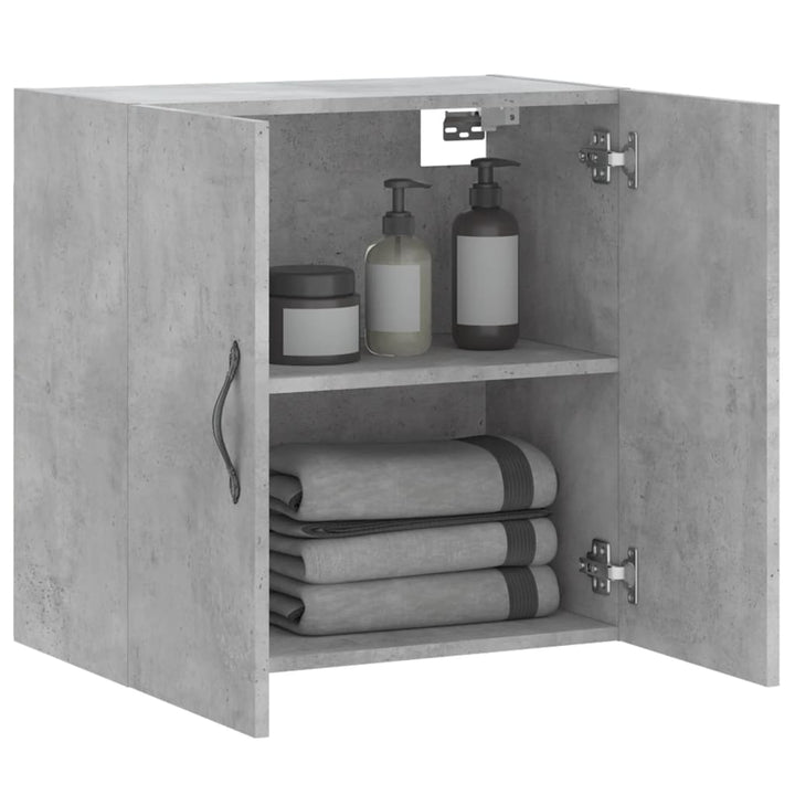 vægskab 60x31x60 cm konstrueret træ betongrå