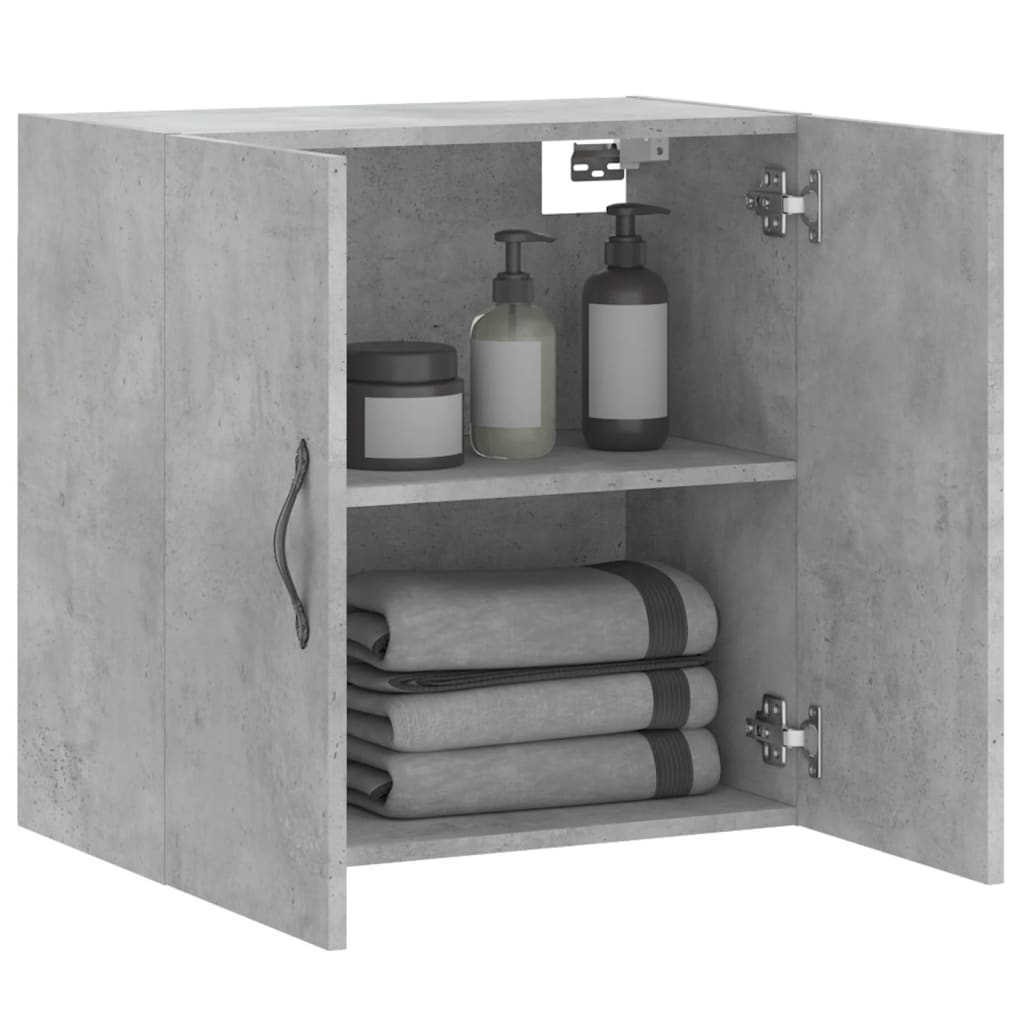 vægskab 60x31x60 cm konstrueret træ betongrå