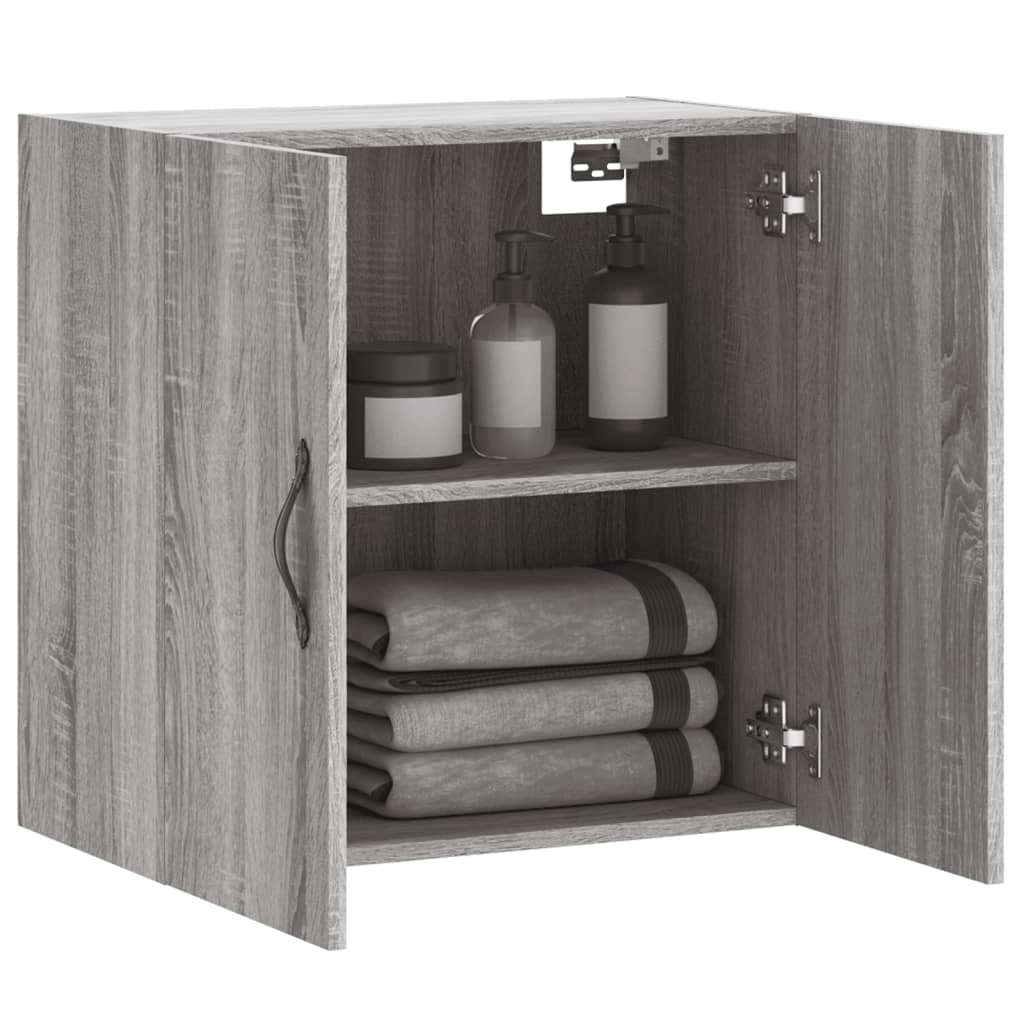 vægskab 60x31x60 cm konstrueret træ grå sonoma-eg