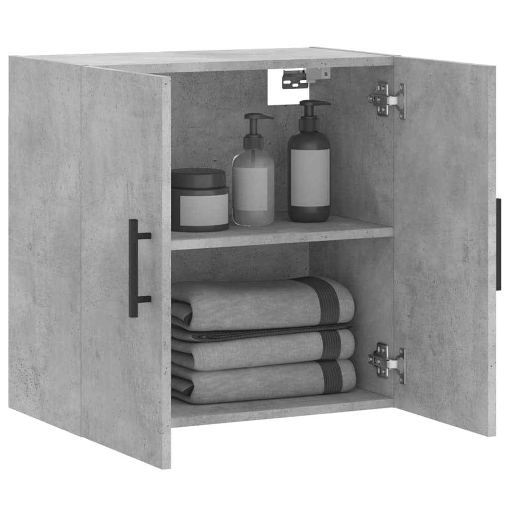 vægskab 60x31x60 cm konstrueret træ betongrå