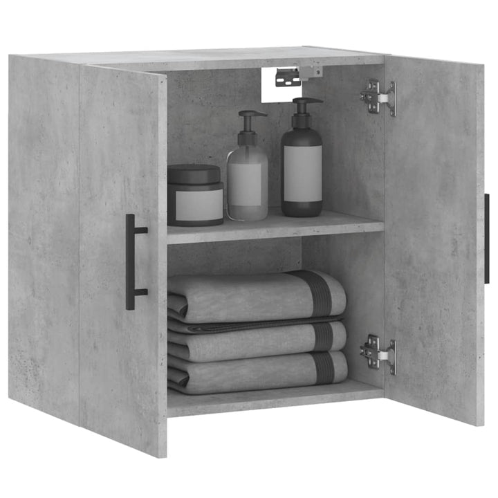vægskab 60x31x60 cm konstrueret træ betongrå