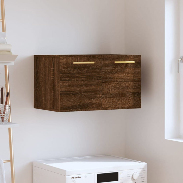 vægskab 60x36,5x35 cm konstrueret træ brun egetræsfarve