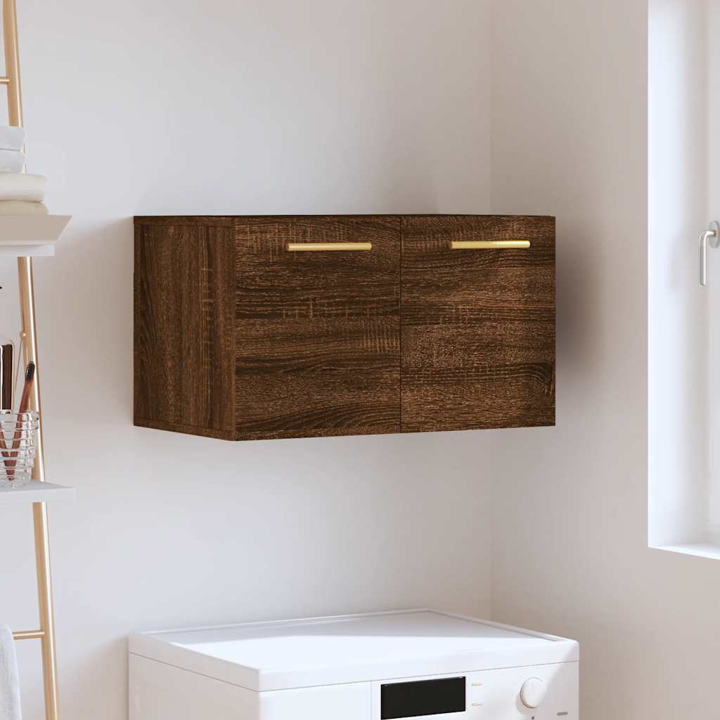 vægskab 60x36,5x35 cm konstrueret træ brun egetræsfarve