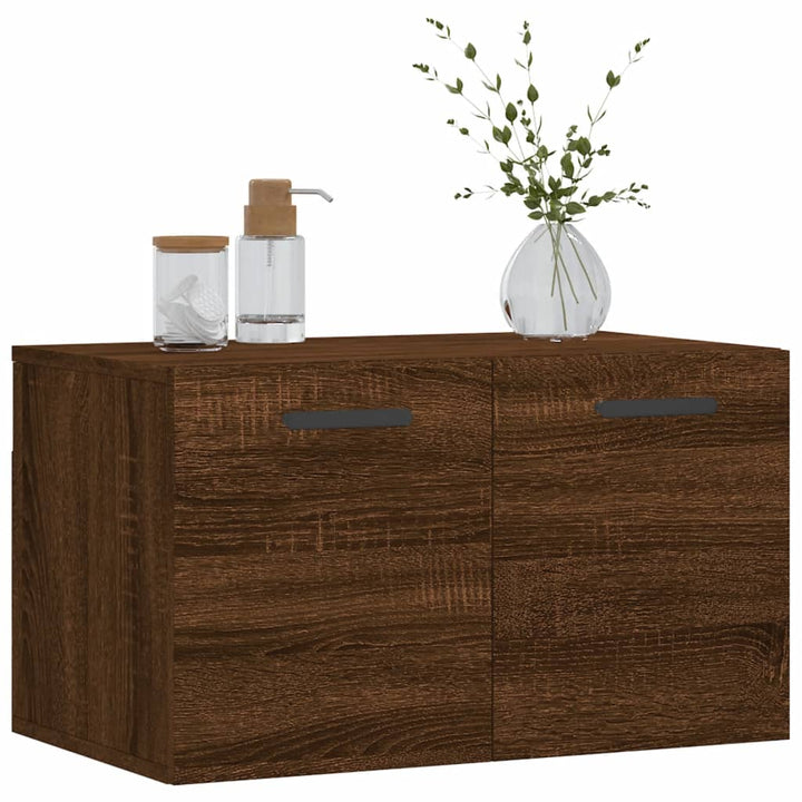 vægskab 60x36,5x35 cm konstrueret træ brun egetræsfarve