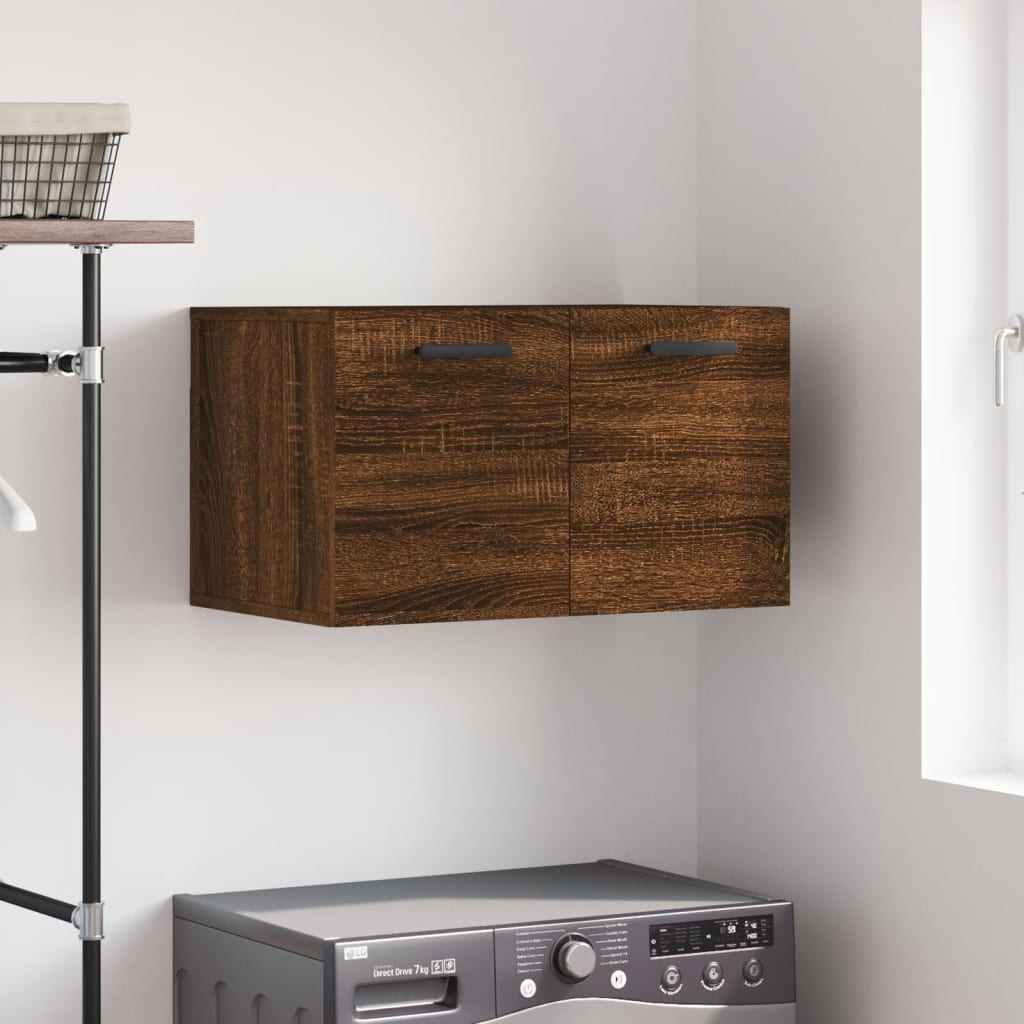 vægskab 60x36,5x35 cm konstrueret træ brun egetræsfarve