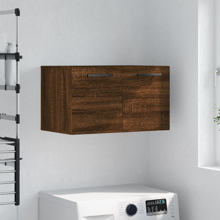 vægskab 60x36,5x35 cm konstrueret træ brun egetræsfarve