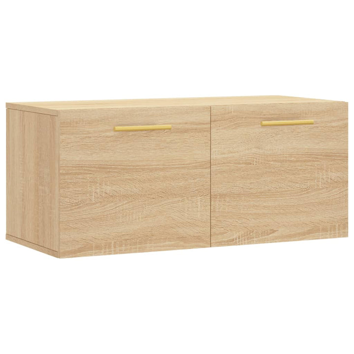 vægskab 80x36,5x35 cm konstrueret træ sonoma-eg